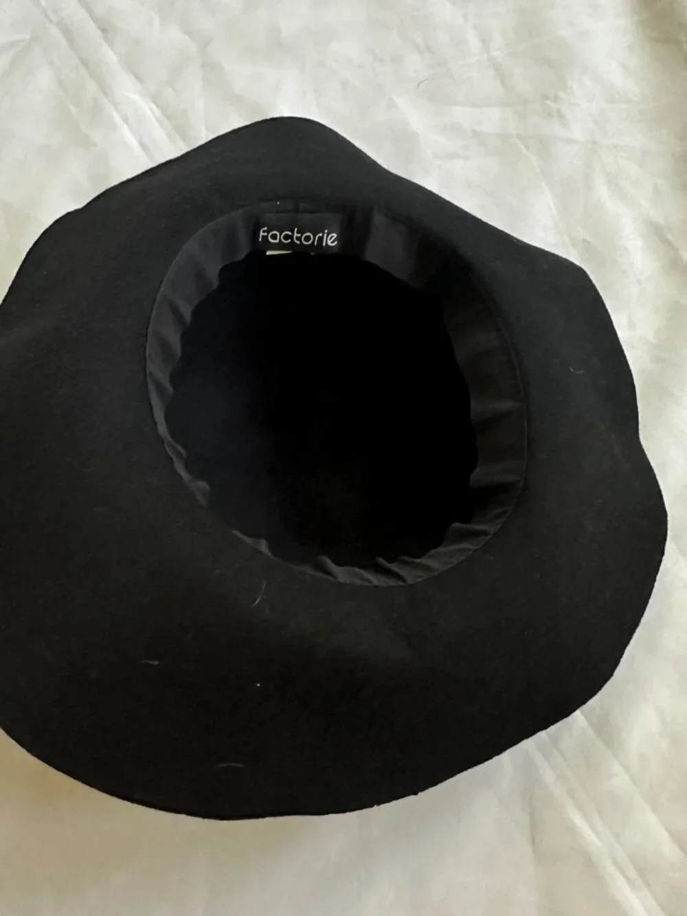Black Felt Wide Brim Floppy Hat Women's Classic Ribbon Fedora Boho